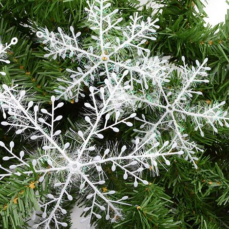 Liquidation : Blocs de construction flocons de neige de 6 cm, guirlandes de flocons de neige, décorations pour sapin de Noël, petits flocons de neige, ornements de Noël. Vendus par paquets de 5 (6 piè (1/5)