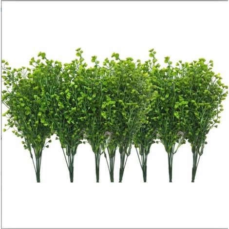 Arbuste Artificiel - Hauteur 60 cm - Feuillage Réaliste en PE - Pour Jardin Intérieur Extérieur - Lot de 8