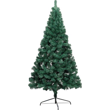 INLIFE Demi-arbre de Noël artificiel avec LED et boules Vert 120 cm (1/5)