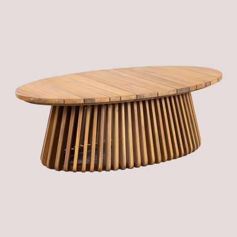 Mesa de centro para jardín ovalada 120x65 cm en madera de acacia Mura SKLUM (1/5)