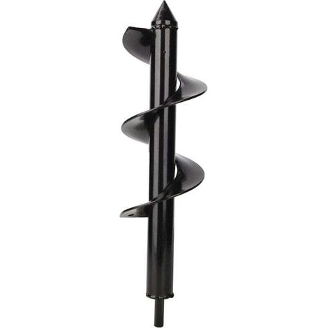 Tarière Jardin 8x30cm pour Perceuse Forets Spirale Outil Plantation Fleurs Arbres Arbustes