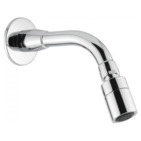 Braccio doccia antivandalo in tubo con soffione orientabile cm 16,5
