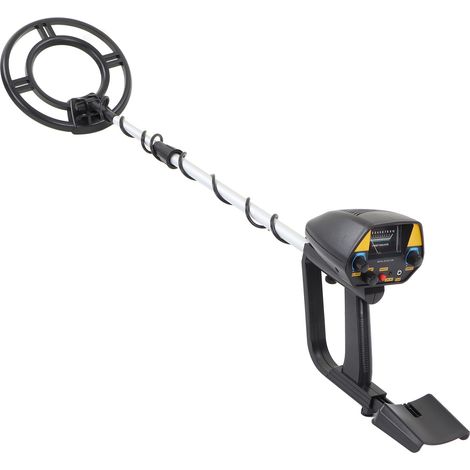 Détecteur de métaux tout-terrain professionnel avec perche télescopique en métal, bobine de recherche étanche, 4 modes de détection et identification claire de la cible (1/5)