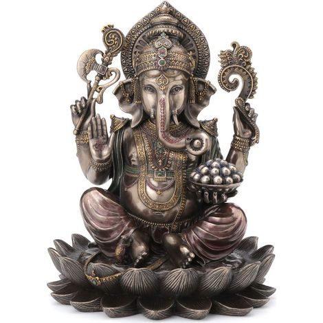 Signes Grimalt Figure de figurines de Bouddha  Ganesha Resina Bronce Buddas Golda 17x18x24cm 22270