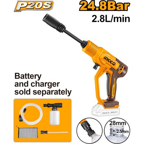IDROPULITRICE A BATTERIA 24,8BAR 20V NUDO