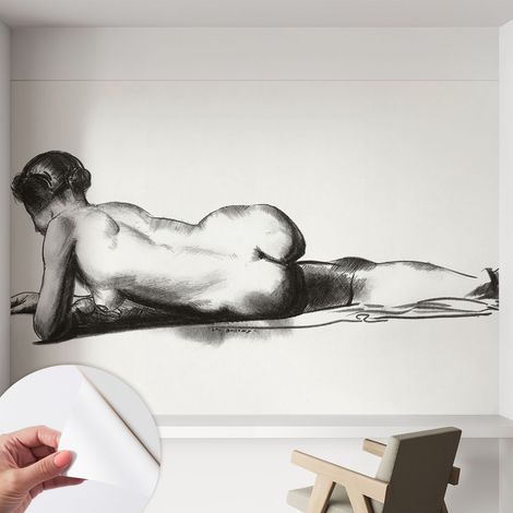 Tapete adhésive moderne pour salon et chambre à coucher Décoration rapide avec colle Nu subtil 152x104 cm (1/5)
