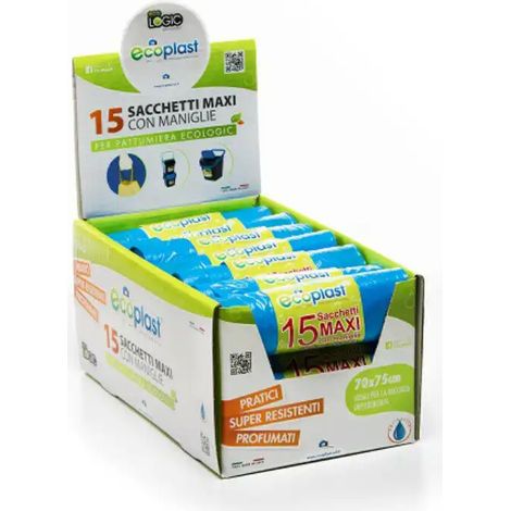 SACCO RIFIUTI ECOLOGIC BLU  cm. 70x75 - lt. 60 20 RT (1/2)