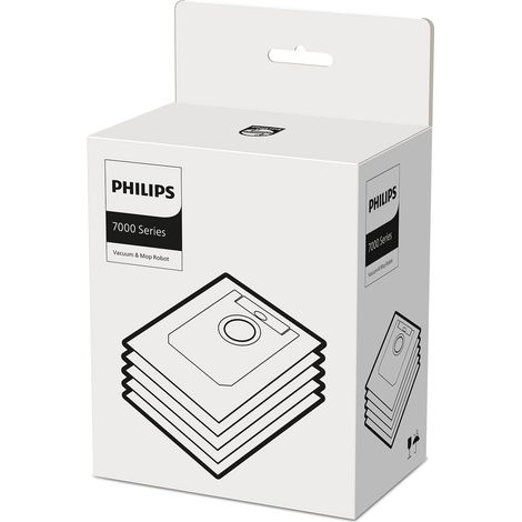 Philips Sacchetti raccoglipolvere per Robot HomeRun Aqua Serie 7000 – 3L, 5 sacchetti, Anallergico, compatibile con XU7100 (XV1472/00) (1/2)