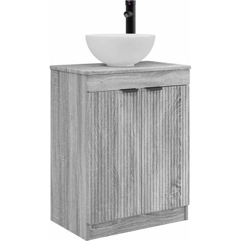 Bathroom Vanity with Sink Grey Sonoma 54 x 35 x 83 cm vidaXL