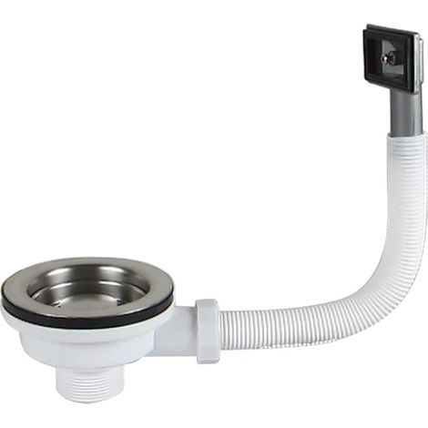 Évier de cuisine 114 mm bol type bonde crépine d'évacuation avec trop-plein xk267GE (1/5)