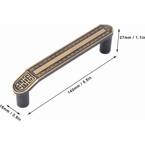 Poignée en laiton antique pour meuble TV, penderie, accessoire de mobilier, marron 140 mm