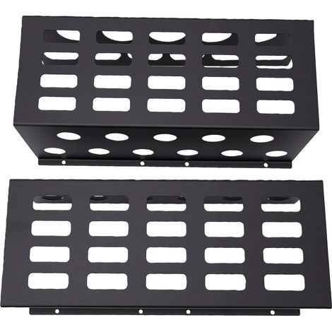 Lot de 2 supports muraux robustes pour tubes de calfeutrage, 11 emplacements, pour rangement de silicone, idéal pour garage, atelier, camion ou abri à outils. (1/5)