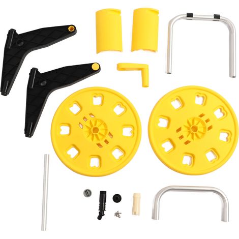 1/2 Pouce Enrouleur de Tuyau d'Arrosage Portable Support pour Tuyau d'Eau 60m 197ft pour Jardin Extérieur Pelouse Jaune H 3050S (1/5)