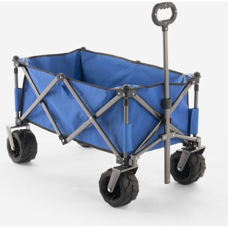 Carrello portatutto pieghevole 4 ruote 100kg spiaggia giardino Sandy