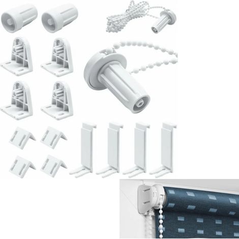 Lot de 2 supports de remplacement pour store enrouleur, fixation sans perçage, supports doubles pour stores à chaînette, installation facile et entretien pratique des fenêtres (1/5)