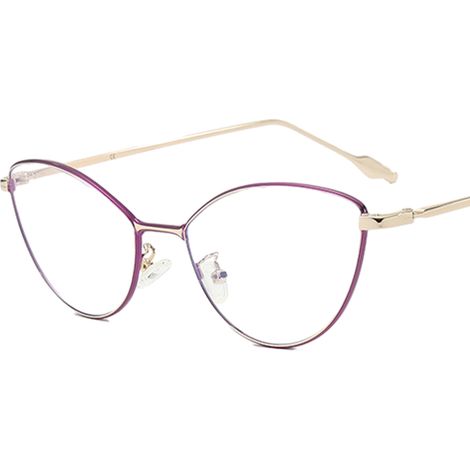 1 paire Lunettes œil-de-chat, anti-lumière bleue, polycarbonate et métal, pour usage quotidien devant écrans (1/5)