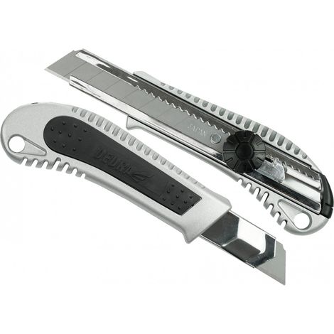Cuchillo utilitario Dedra m9010 cuerpo metálico bloqueo de hoja
