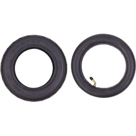 Lot de 2 pneus 10 x 2.125 pour trottinette électrique – Chambres à air incluses – Caoutchouc isobutylène pour étanchéité – Conduite fluide et sécurisée
