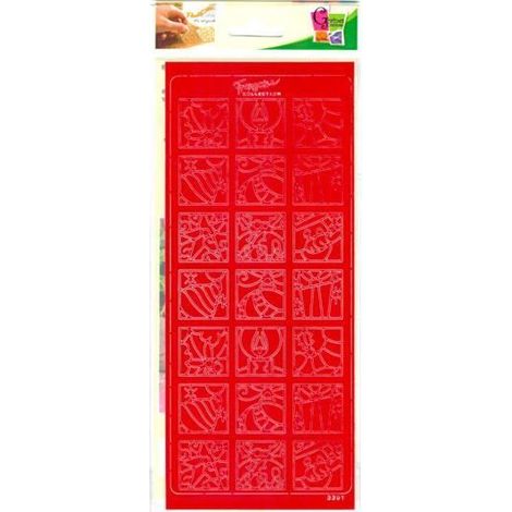 Bougies - PEEL OFF'S - HOUX - Boules Rondes - Rouge - 105x232 - Décoratives Noël (1/2)