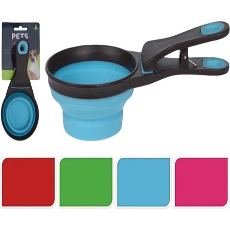 PETS COLLECTION dosificador pienso plegable silicona surtido