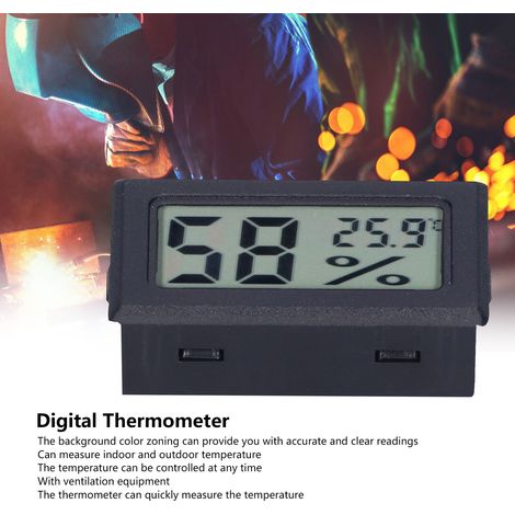 FY11001 FY11 Drahtloses Digitalthermometer, Schwarz (1/5)