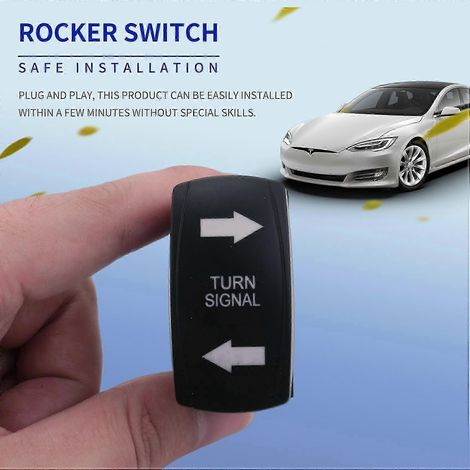 Interrupteur à bascule pour clignotants à LED pour camping-car, véhicule tout-terrain, pick-up, tracteur, bateau, moto, 4 broches, édition universelle 0709 (1/4)