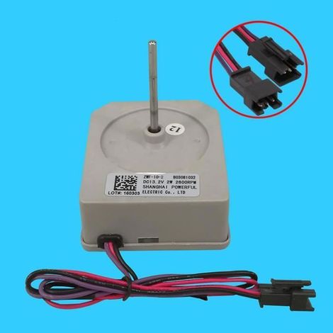 Ventola con motore CC ZWF-10-2 B03081032 da 13,2 V e 2 W, adatta per frigoriferi a doppia porta Meiling e Rongsheng. (1/3)
