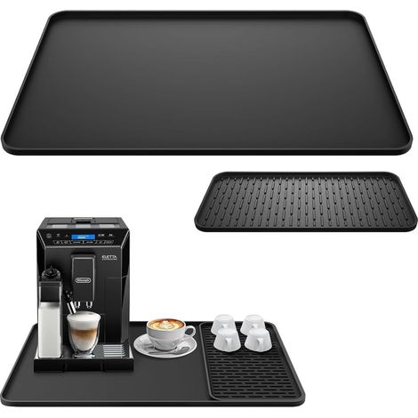 Alfombrilla de silicona para cafetera, 2 en 1 resistente al calor y antideslizante, 40x60cm para cafetera, 19x40cm para secado de fregadero