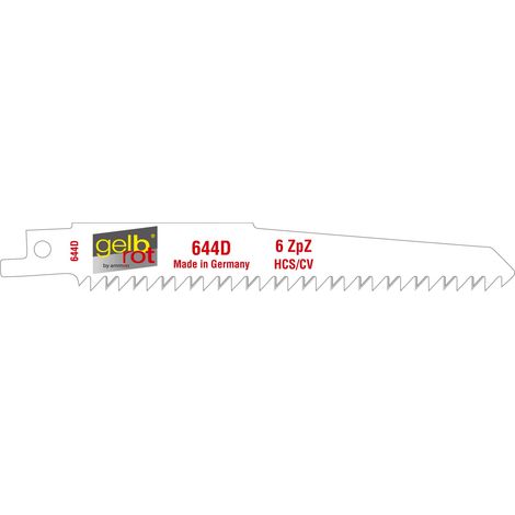 gelbrot Säbelsägeblätter Typ 644D Länge 150 mm Kunststoffbox mit 20 St. (1/2)