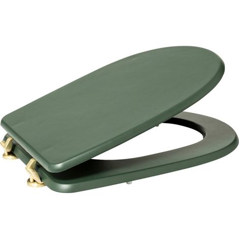 5Five Simply Smart – Abattant WC coloris vert HDF – Dimensions L. 36 x P. 49 x H. 4.5 cm – Montage facile – Compatible cuvettes standards (1/3)