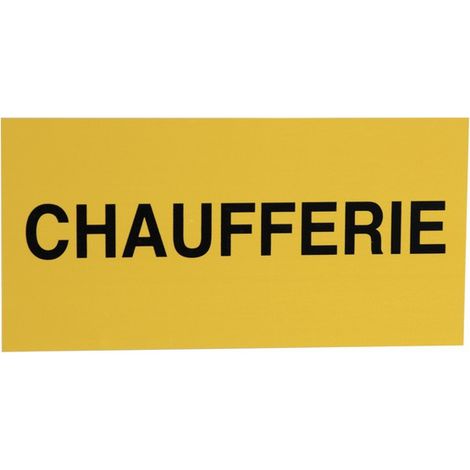 Étiquette rigide chaufferie - DIFF