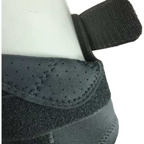 Atmungsaktive schwarze Knieschoner mit Klettverschluss, geeignet für Fitnessstudios, Schulen, Sport und andere Anlässe. (1/4)