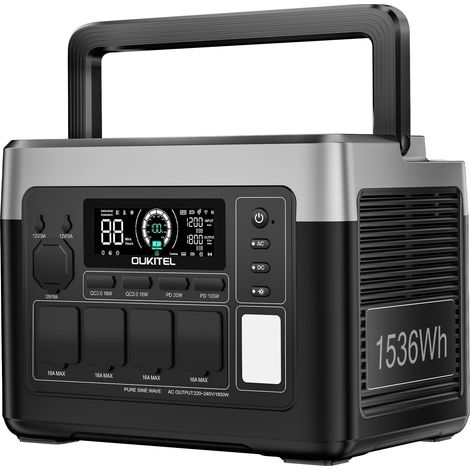 OUKITEL P1500E Plus Portable Power Station 1800W 1536Wh