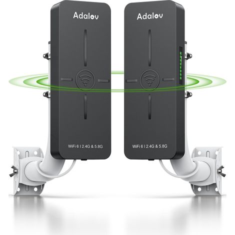 Pont WiFi Extérieur CPE882 - Gigabit Pont sans Fil Point à Point 2,4/5,8 GHz, 5km Extension Réseau sans Fil pour Caméra IP, Abri de Jardin, Ferme, Dépendance, Étanche IP65, PoE/12V DC (1/5)