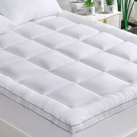 Mattress Topper 140 x 190 cm – Generous Thickness of 6 cm for Comfortable Sleep, Bamboo Fibres and 3D Filling – Ultra-Soft and Breathable (1/5)