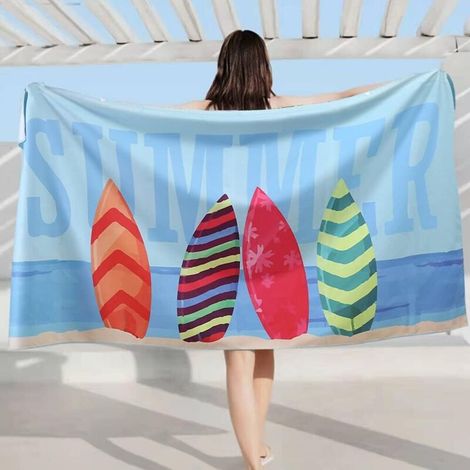 Sandabweisendes Mikrofaser-Strandtuch, leichte Stranddecke, sandabweisend und schnelltrocknend – große Piqué-Decke, 150 x 70 cm