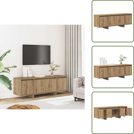 The Living Store TV-Schrank Artisan-Eiche 120x30x40,5 cm Holzwerkstoff - Holzwerkstoff (1/5)