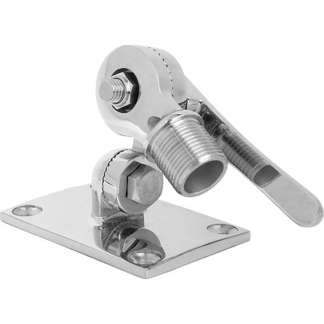 38 mm / 1,50 Zoll 316 Edelstahl-Marine-VHF-Antenne mit Doppelachse und verstellbarem Antennenfuß (1/5)