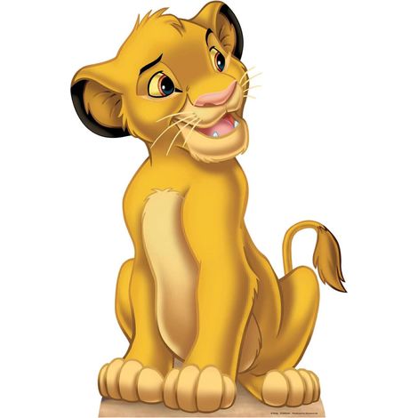 Figurine en carton Le Roi Lion Simba taille réelle 84 cm – Repositionnable – Décoration chambre enfant – Collection officielle Disney – Star Cutouts