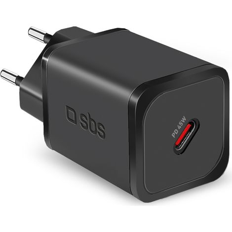 Cargador de pared USB-C de 45 W con tecnología GaN Power Delivery - Negro (1/3)