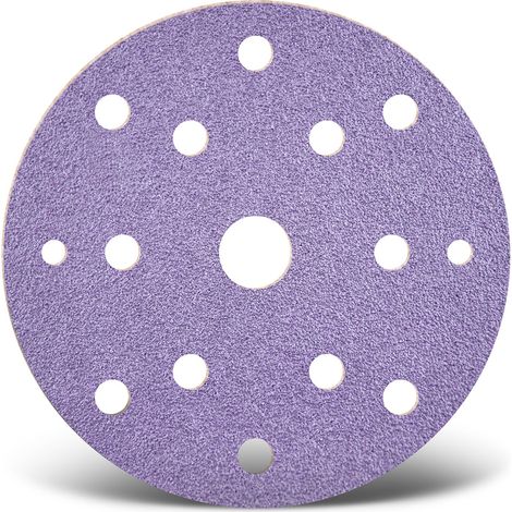 MENZER Purple HD Klett-Schleifscheiben, 150 mm, 15-Loch, f. Exzenterschleifer, Keramik-Mix (50 Stk.) K240 (1/5)