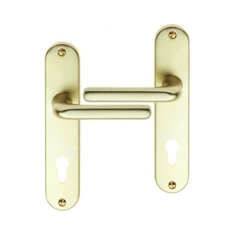 Ouvre&Déco – Poignées de porte COURCHEVEL en aluminium F2 – Lot de 2 – Entraxe 165 mm – Pour cylindre de serrure – Design élégant