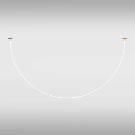 Maytoni Tau Moderna plafoniera LED integrata semi-incasso oro 3000K 2200lm paralume bianco (1/2)