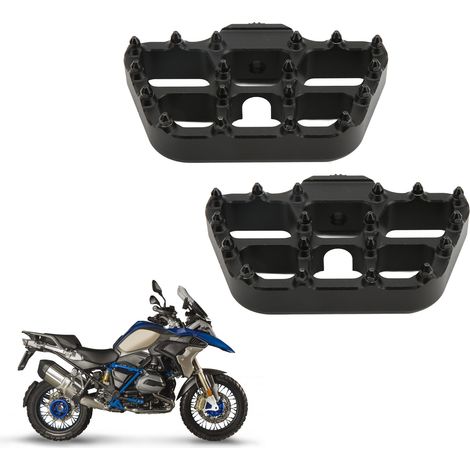 Paar hintere Fußrasten für BMW R1200GS LC Adventure R1200GS LC (kurz und verstellbar) Schwarz (1/5)