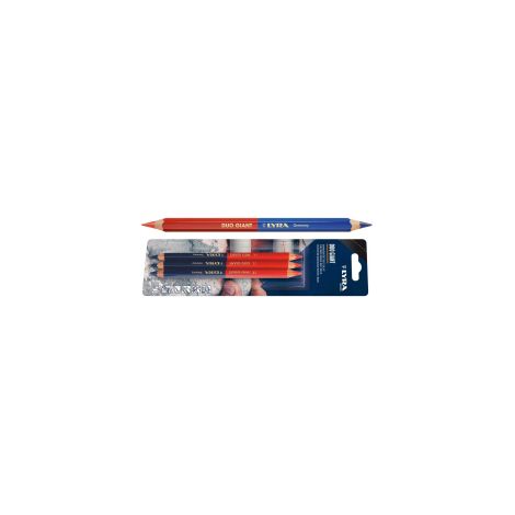 Lápiz bicolor gigante - 3 lápices de 175 mm de longitud