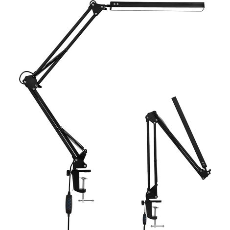 10W LED Schreibtischlampe Tischleuchten FlexBar Tischlampe Büroleuchte Beleuchtung Dimmbar für Arbeiten,Lernen Architektenlampe mit Schwenkarm (1/5)