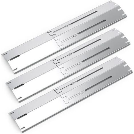 Inserts de gril universels, pièces réglables de 13,5 à 21 pouces, compatibles avec la plupart des modèles de grils à gaz, diffuseur de chaleur universel en acier inoxydable, lot de 3 (1/5)