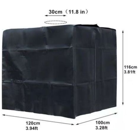 Bâche noire Anti-UV pour cuve 1000 litres Raccord et autre accessoire pour cuve de récupération d'eau