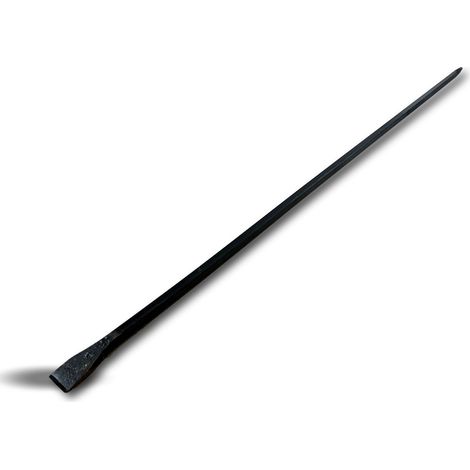 Kibros – Barre à mine en fer forgé 175 cm – Embout pointu pour forer – Embout plat pour déchausser – Très haute résistance
