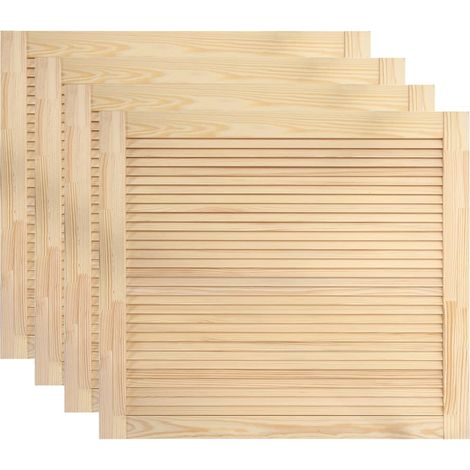 Porte a persiana a 4 pezzi legno di pino massiccio 39,5x49,4 cm 020003915 (1/5)